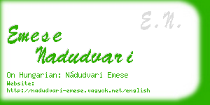 emese nadudvari business card